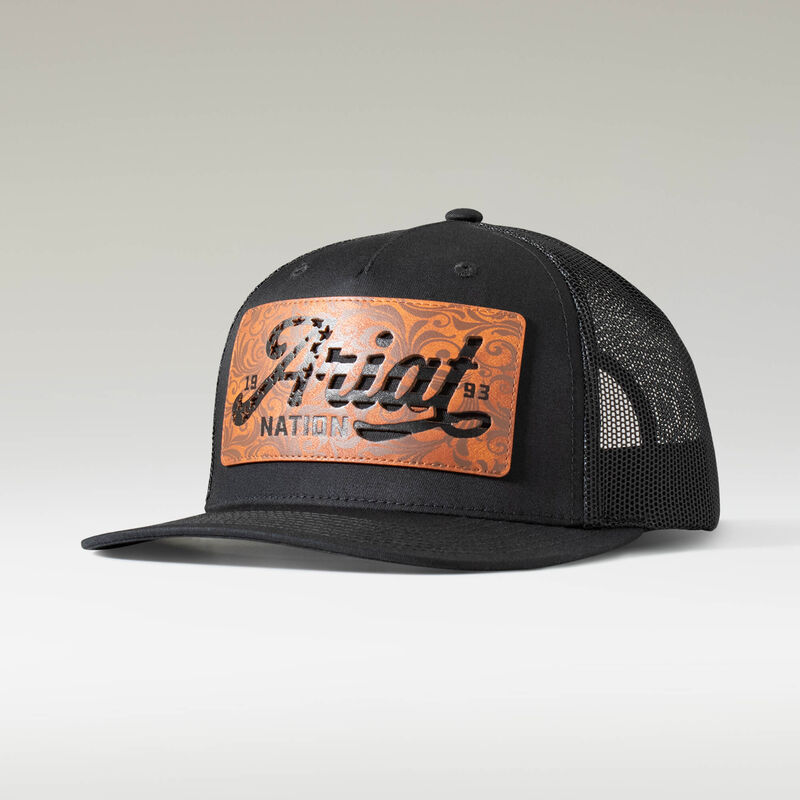 Ariat Leather Flag Patch Cap