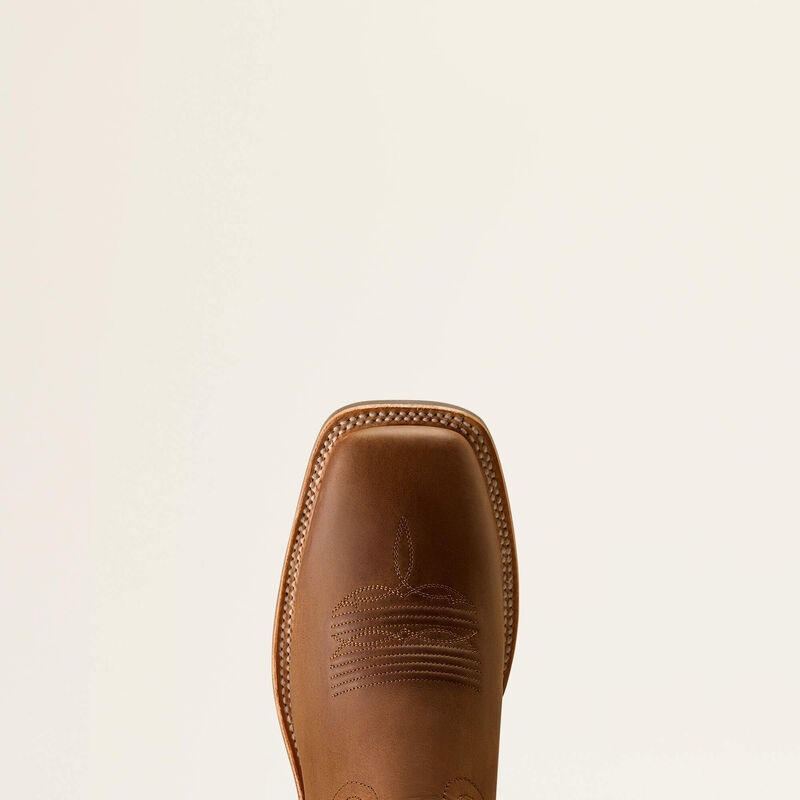 Highland Toughstock Wide Square Toe Western Boot - Tack room brown