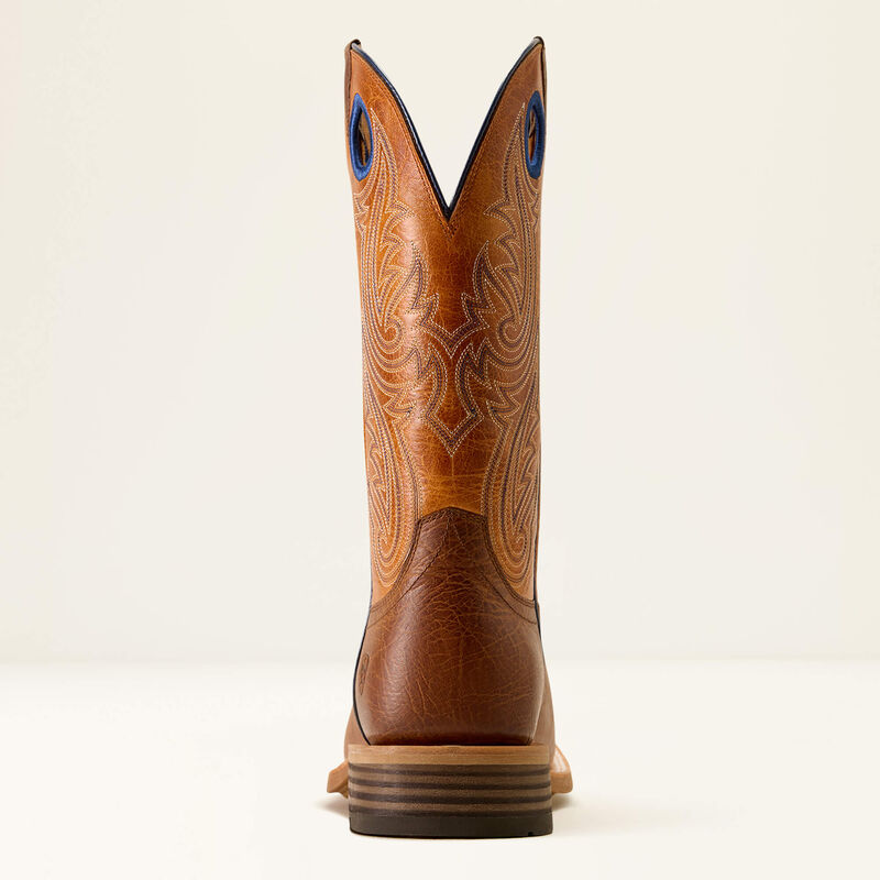 Highland Toughstock Wide Square Toe Western Boot - Cottage Brown/ Marigold