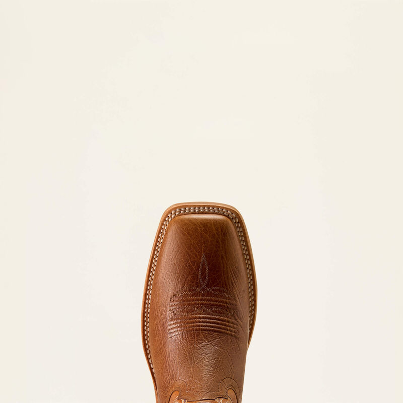 Highland Toughstock Wide Square Toe Western Boot - Cottage Brown/ Marigold