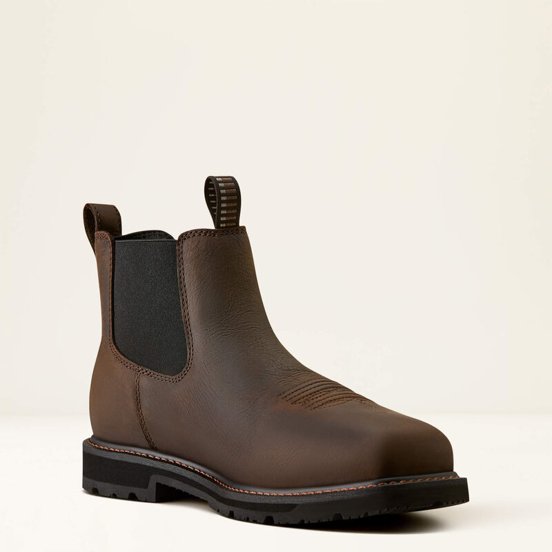 Groundrancher Chelsea Wide Square Toe Steel Toe Work Boot