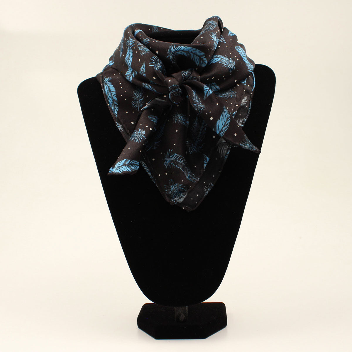 Western Wild Rag i 100% Siden – Feather Design