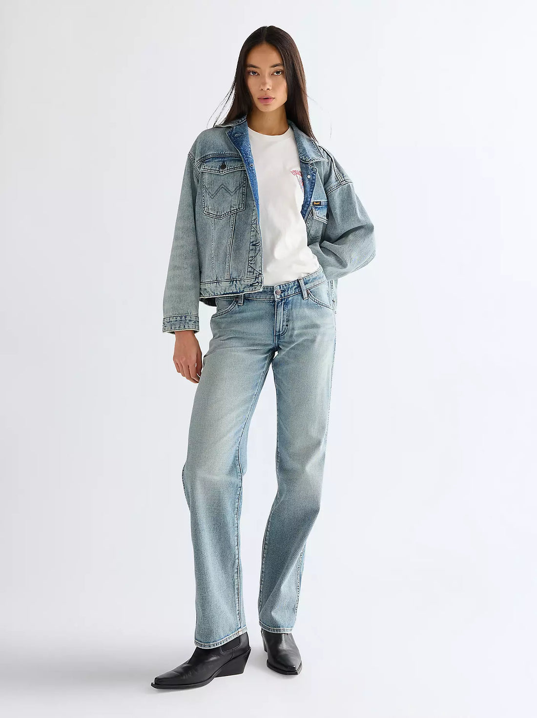 Low Rise Straight Cowboy Lightweight Jean – Klassiska cowboyjeans med modern low rise-passform