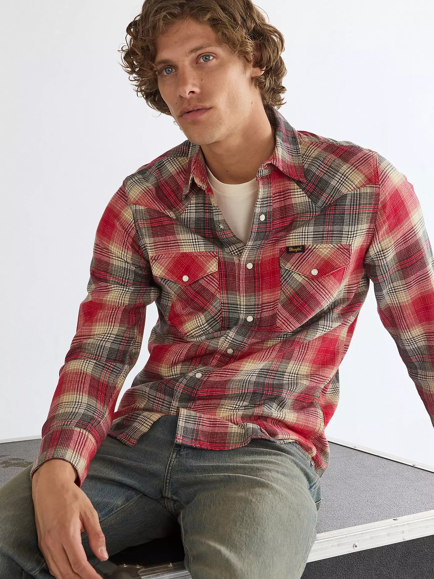 Wrangler Regular Western Shirt Chilli Pepper