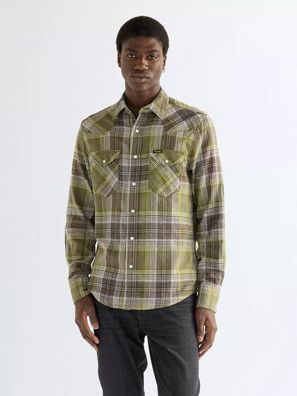 Wrangler Regular Western Shirt Pesto