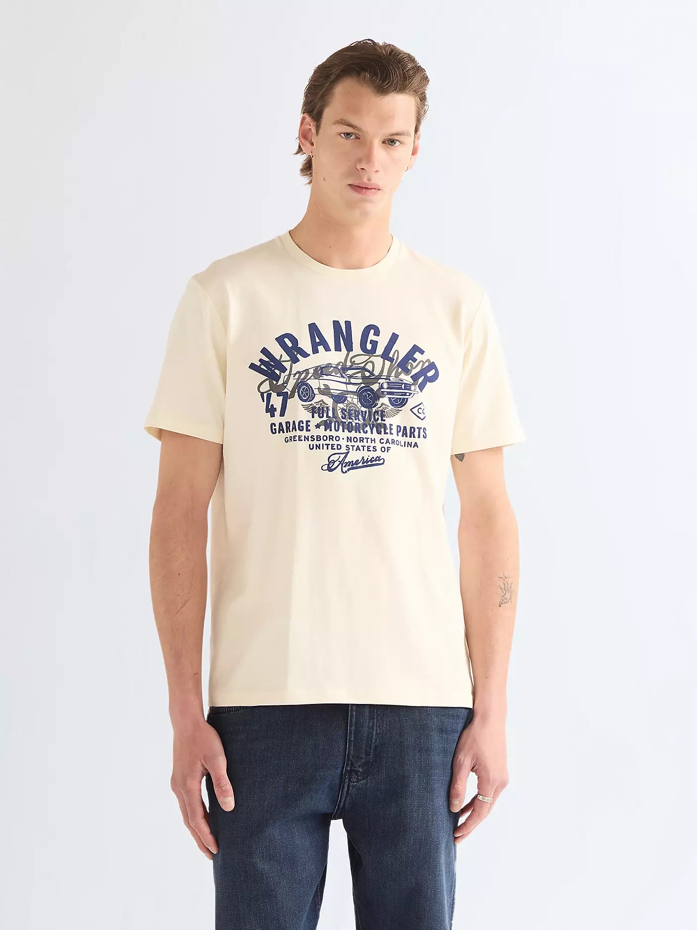 Wrangler Regular Americana Tee Worn White