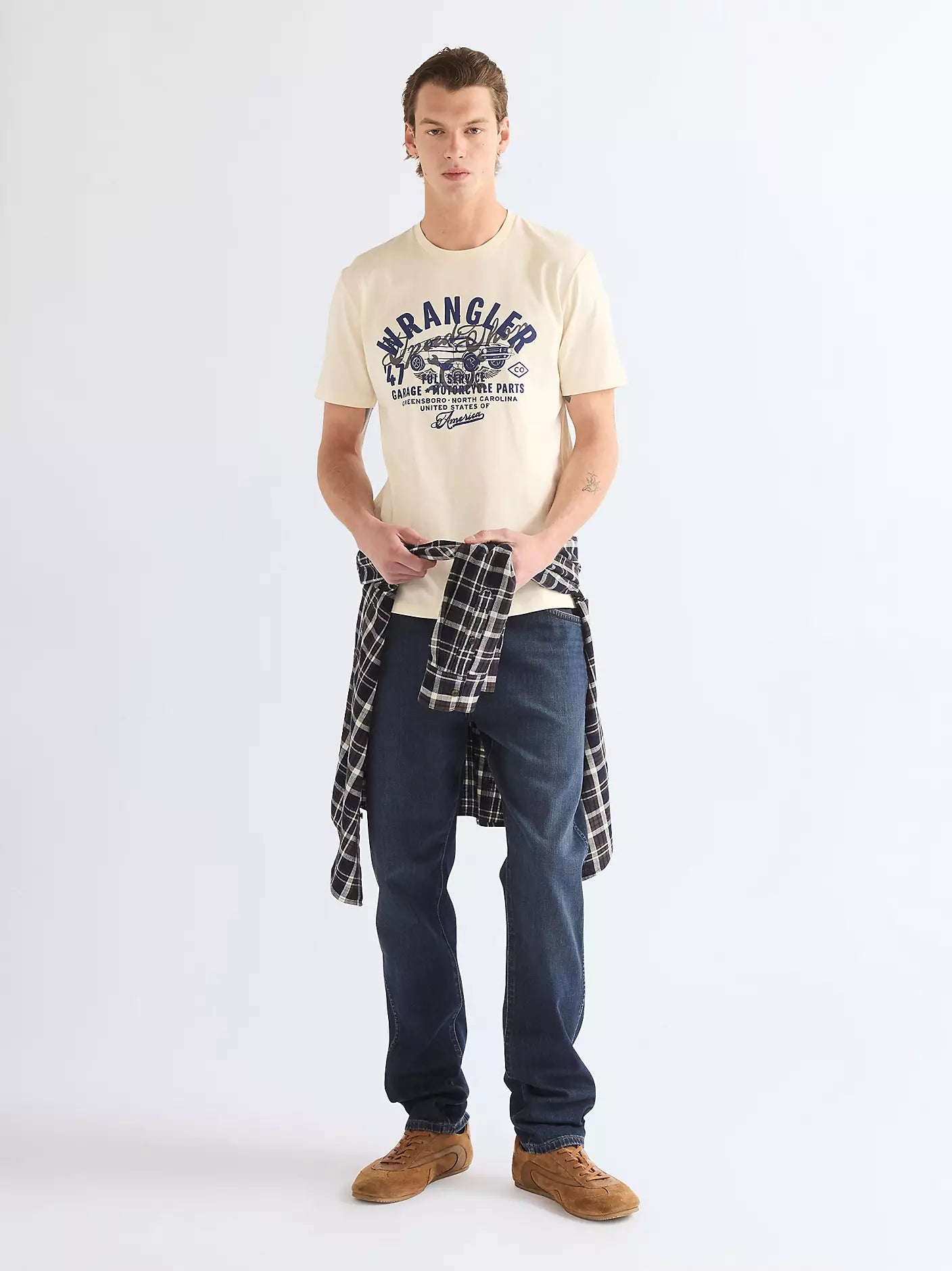Wrangler Regular Americana Tee Worn White