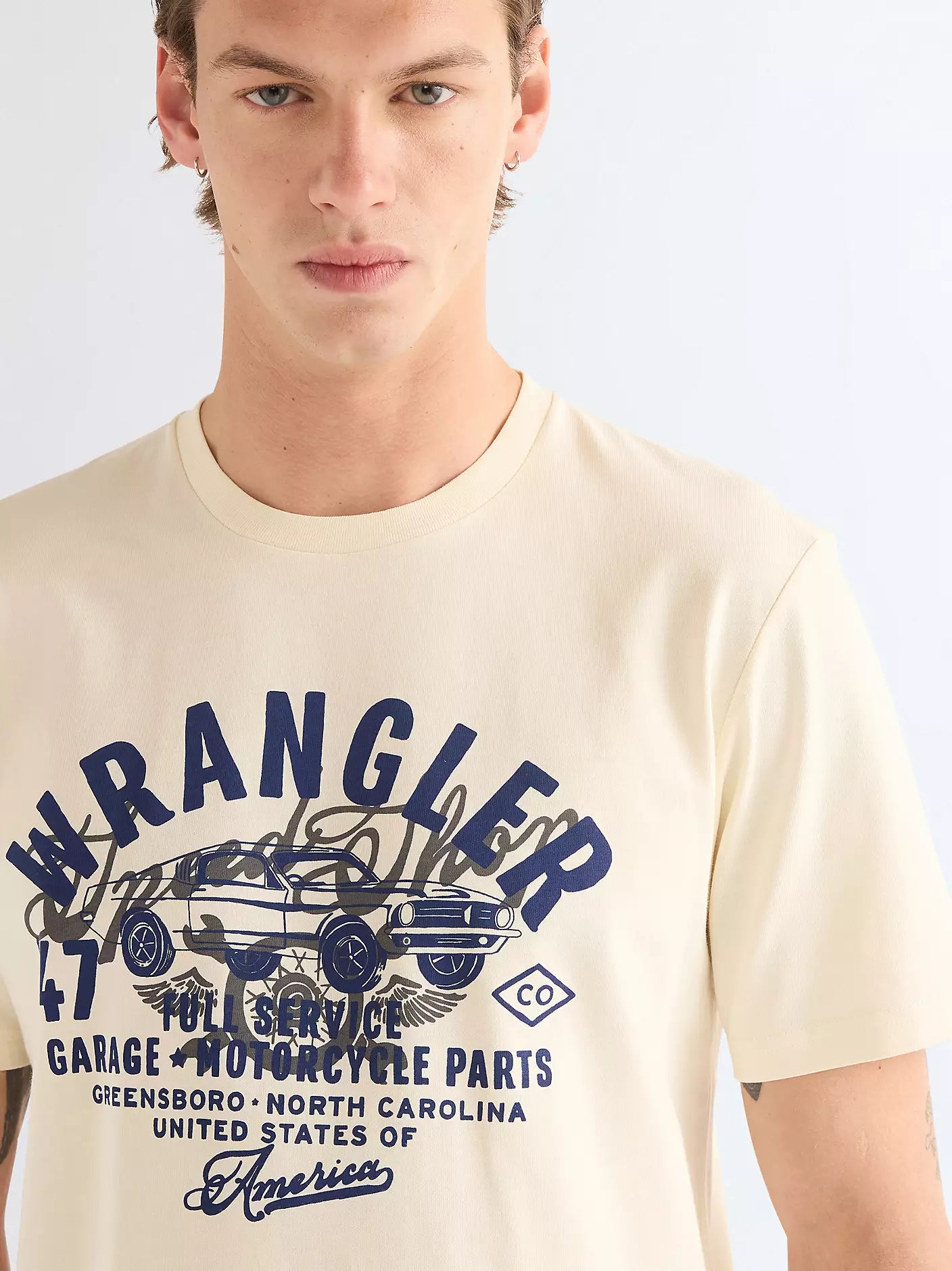 Wrangler Regular Americana Tee Worn White
