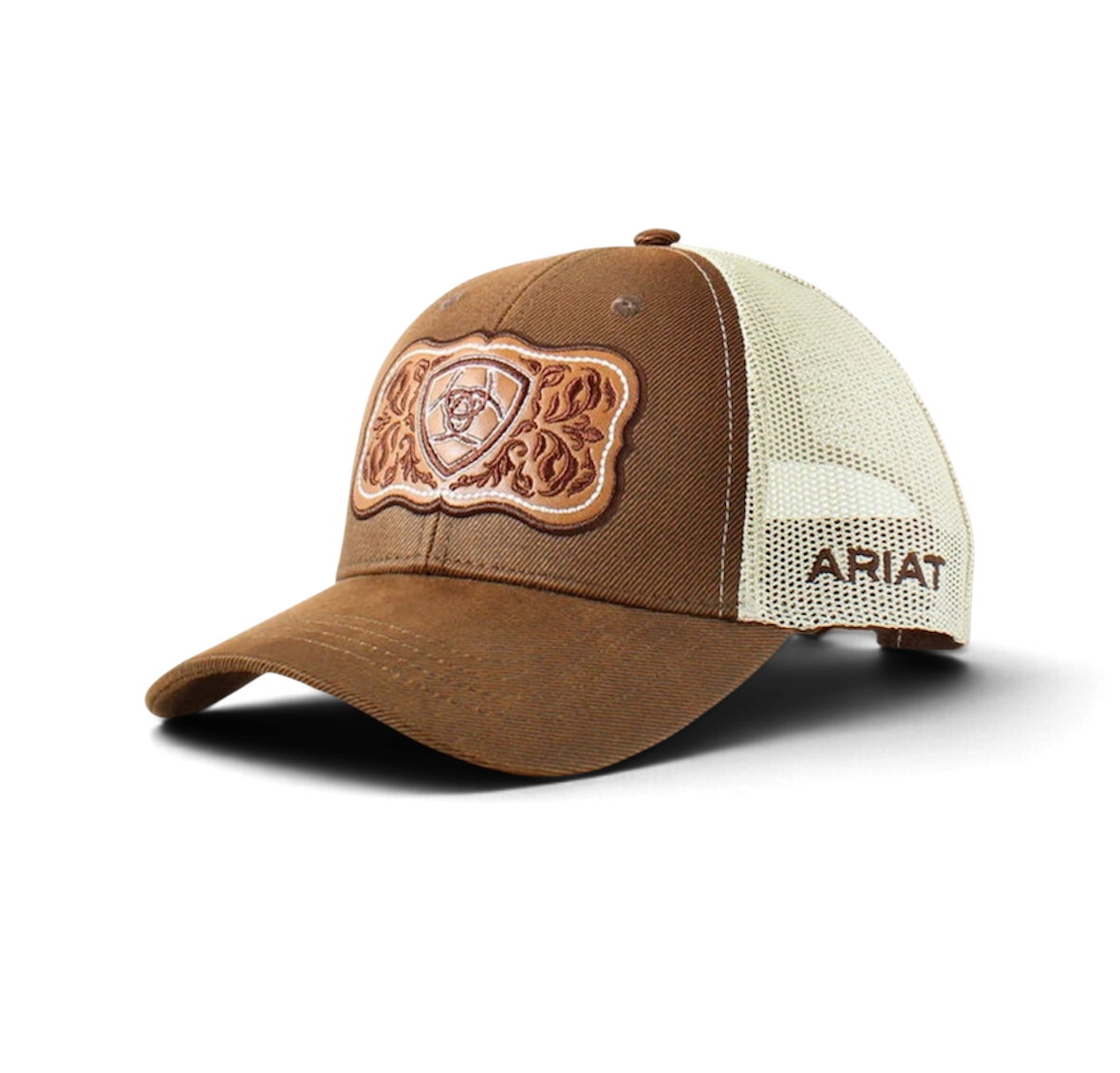 Floral Leather Patch Cap