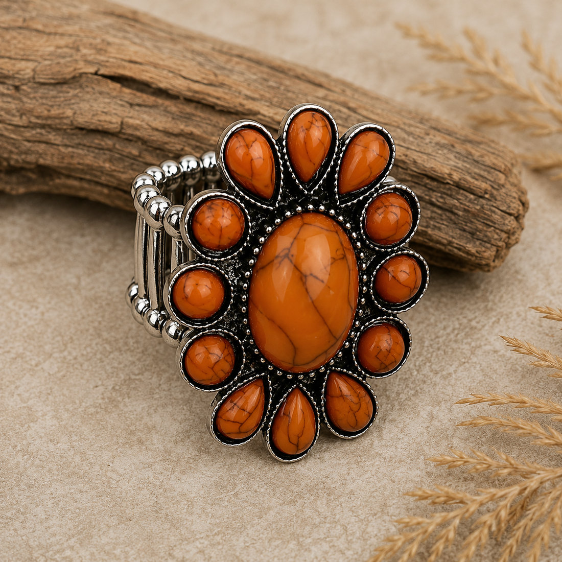 Orange Blossom Statement Ring