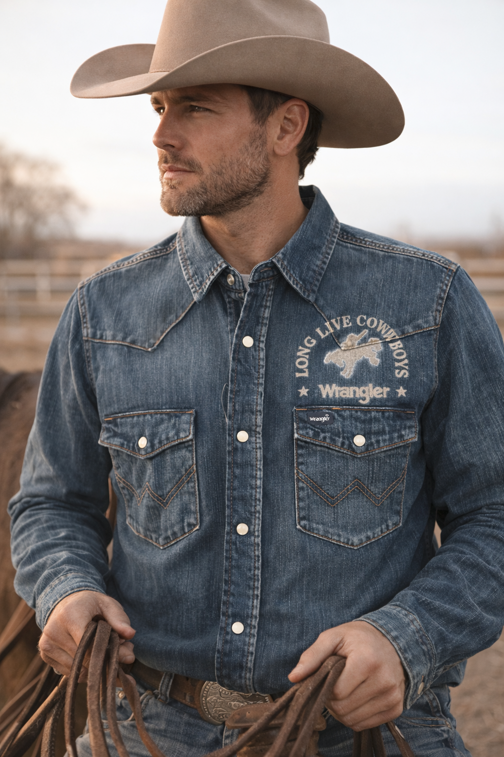 Long Live Cowboys Denim Shirt