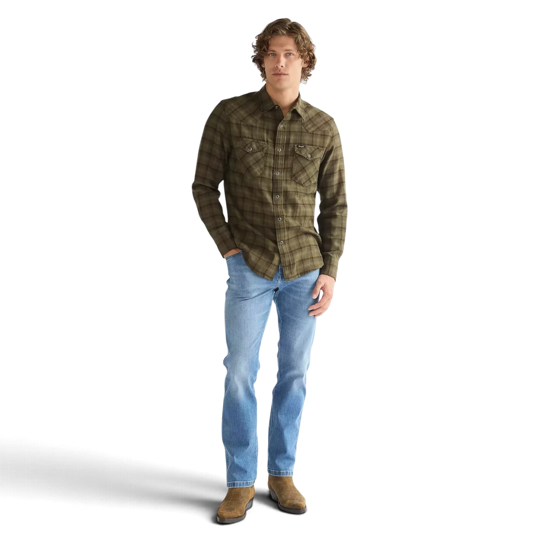 Regular Western Shirt Olive Night