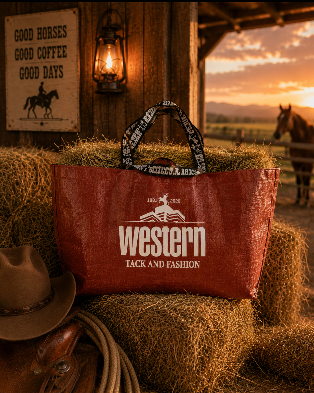 Höpåse Western Tack and Fashion Stor Rostbrun
