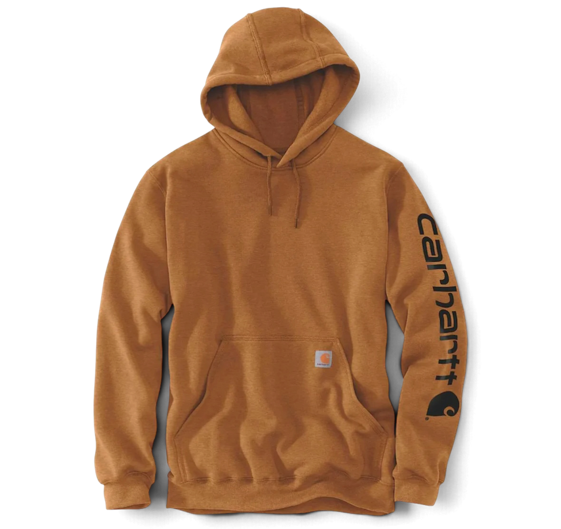 Carhartt Sleeve Logo Hoodie Brown