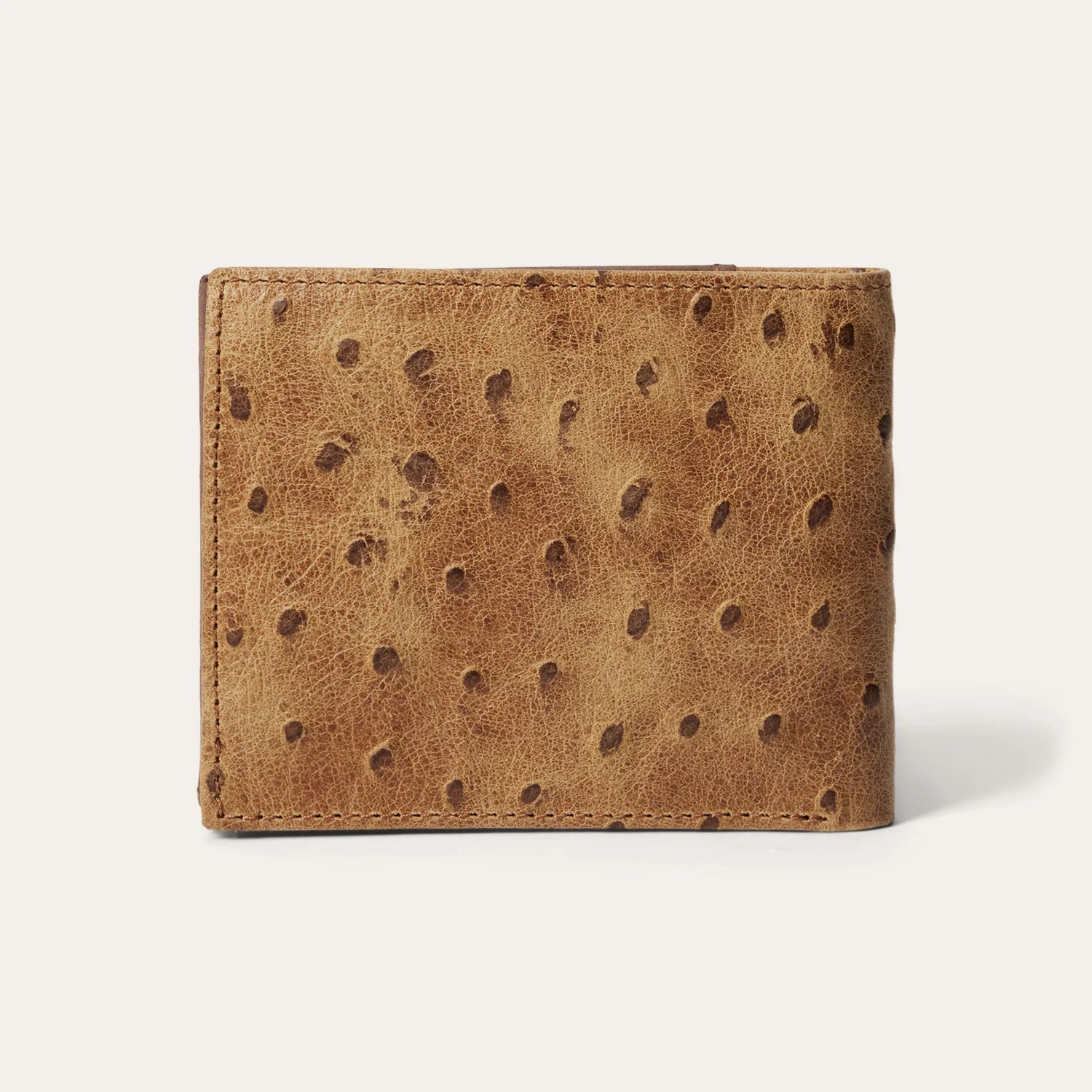 Tooled Embossed Ostrich Bi-Fold Wallet Stetson