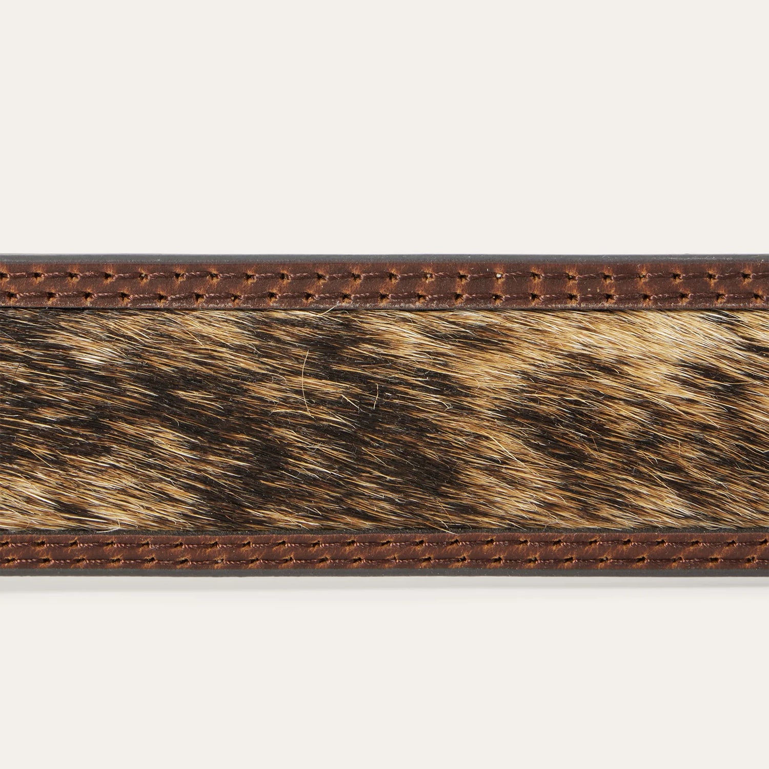 Hair-on-Hide Tooled Leather Belt Stetson