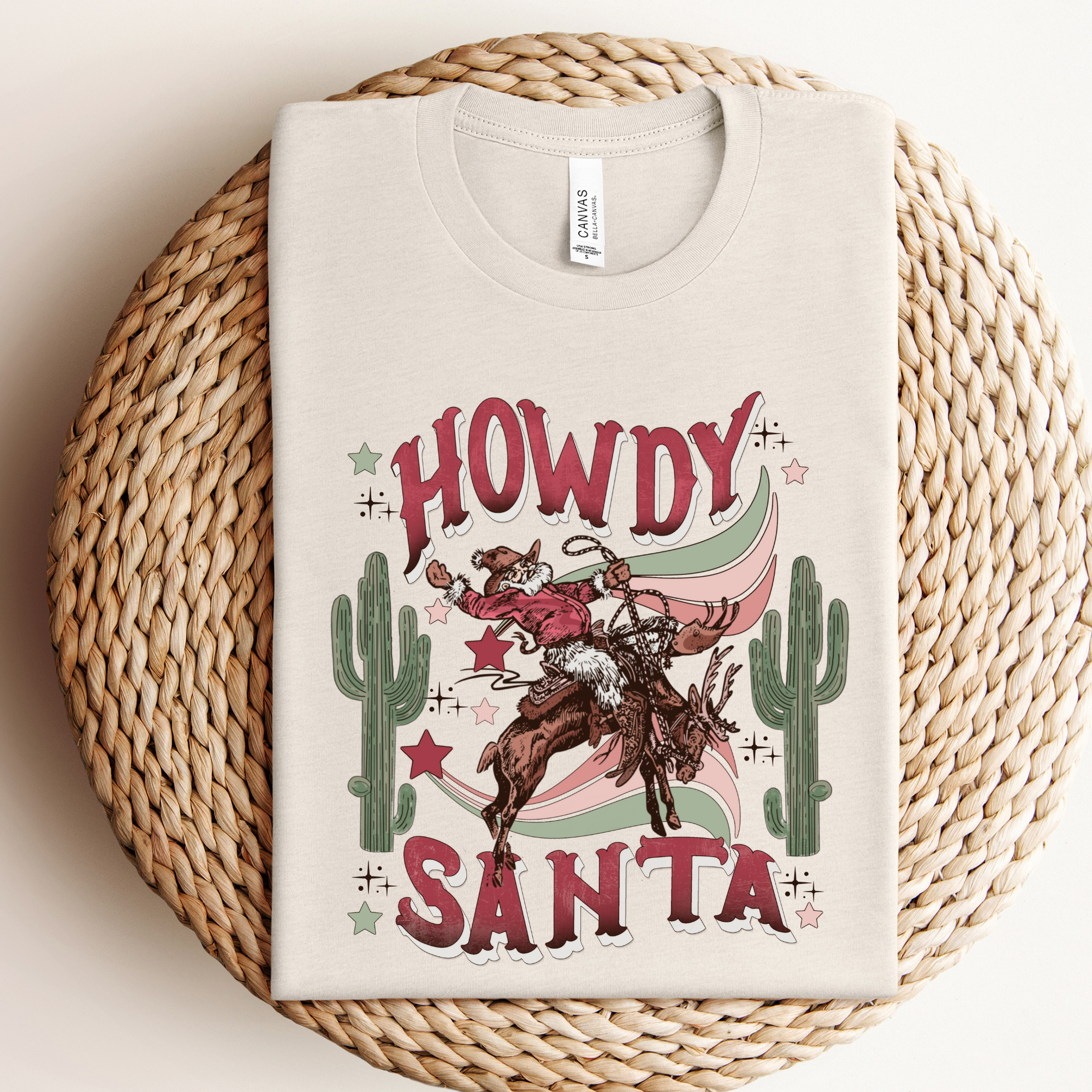 Western Howdy Christmas Graphic T-shirt