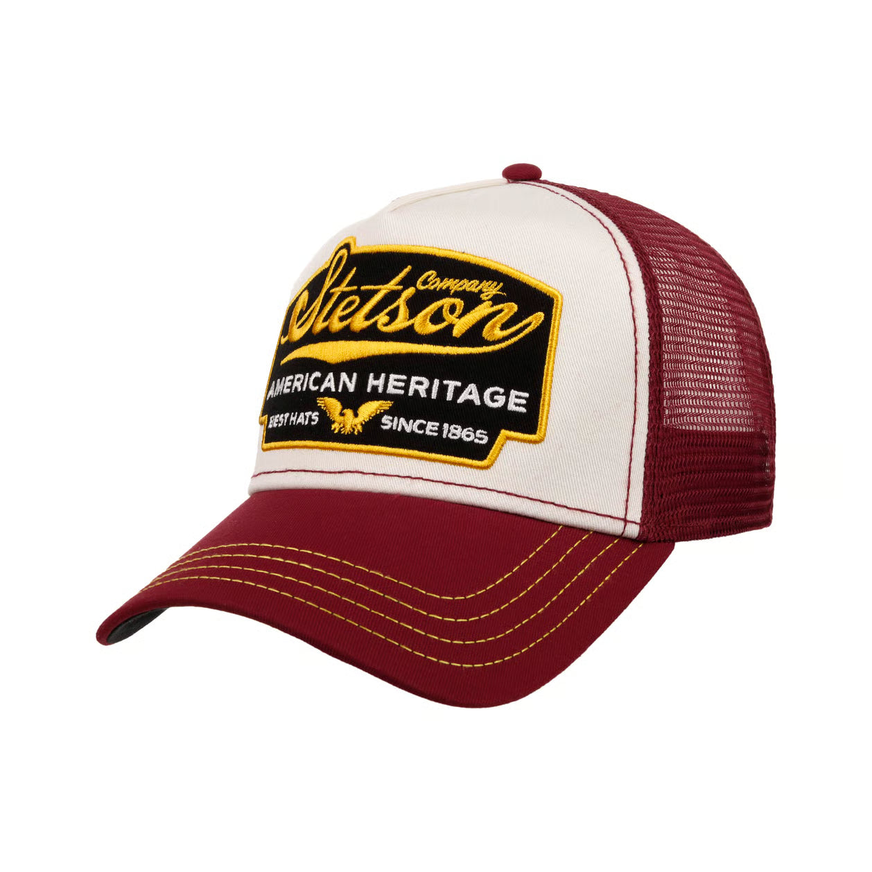 American Heritage Bordeaux Trucker Keps Stetson