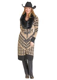 Aztec Sweater Med Avtagbar Fuskpälskrage