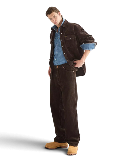 Wrangler Oversized Western Shirt – Coffee