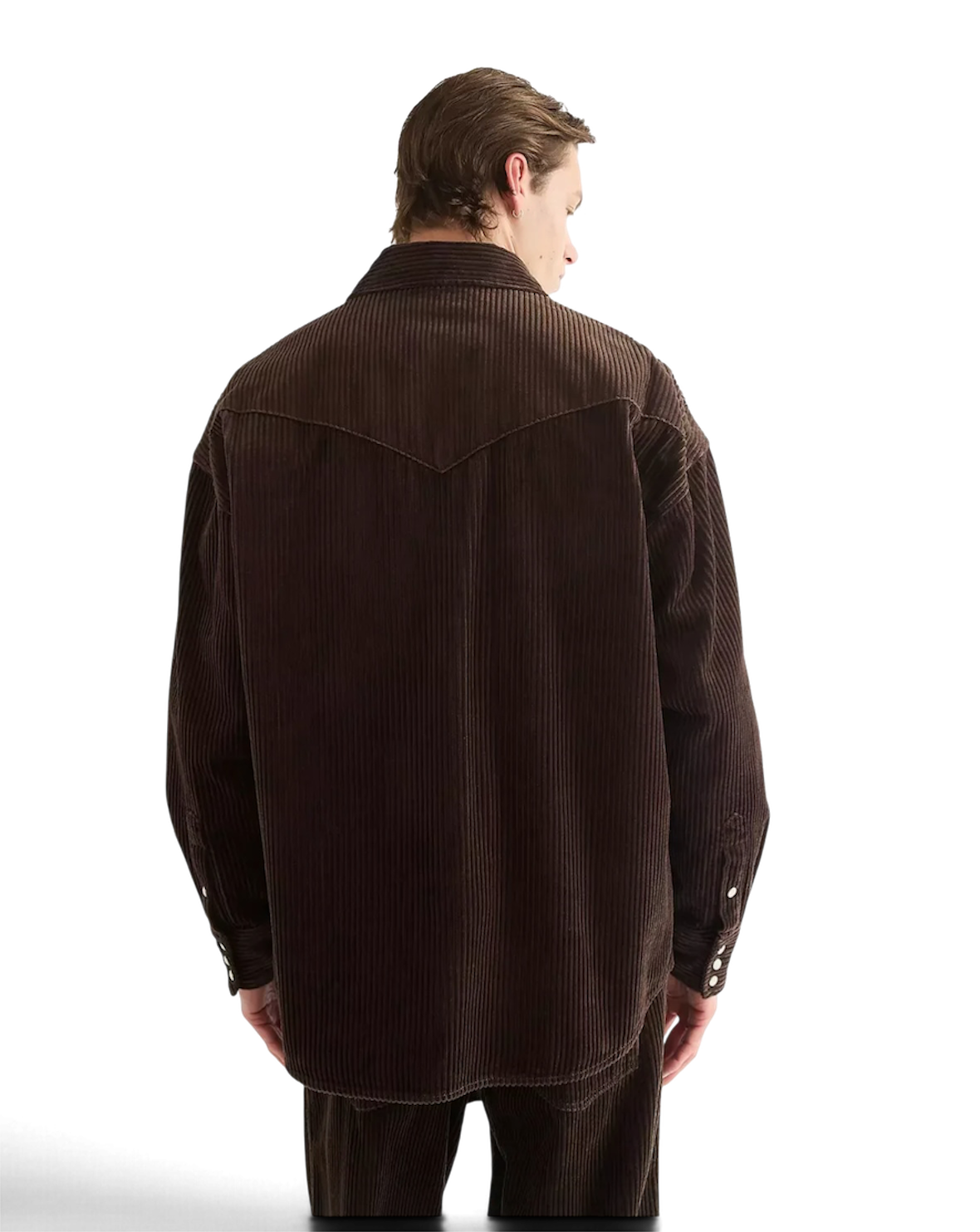 Wrangler Oversized Western Shirt – Coffee