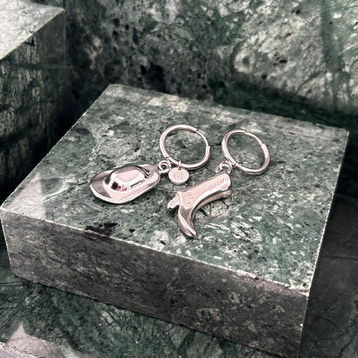 Cowboy Earrings Silver