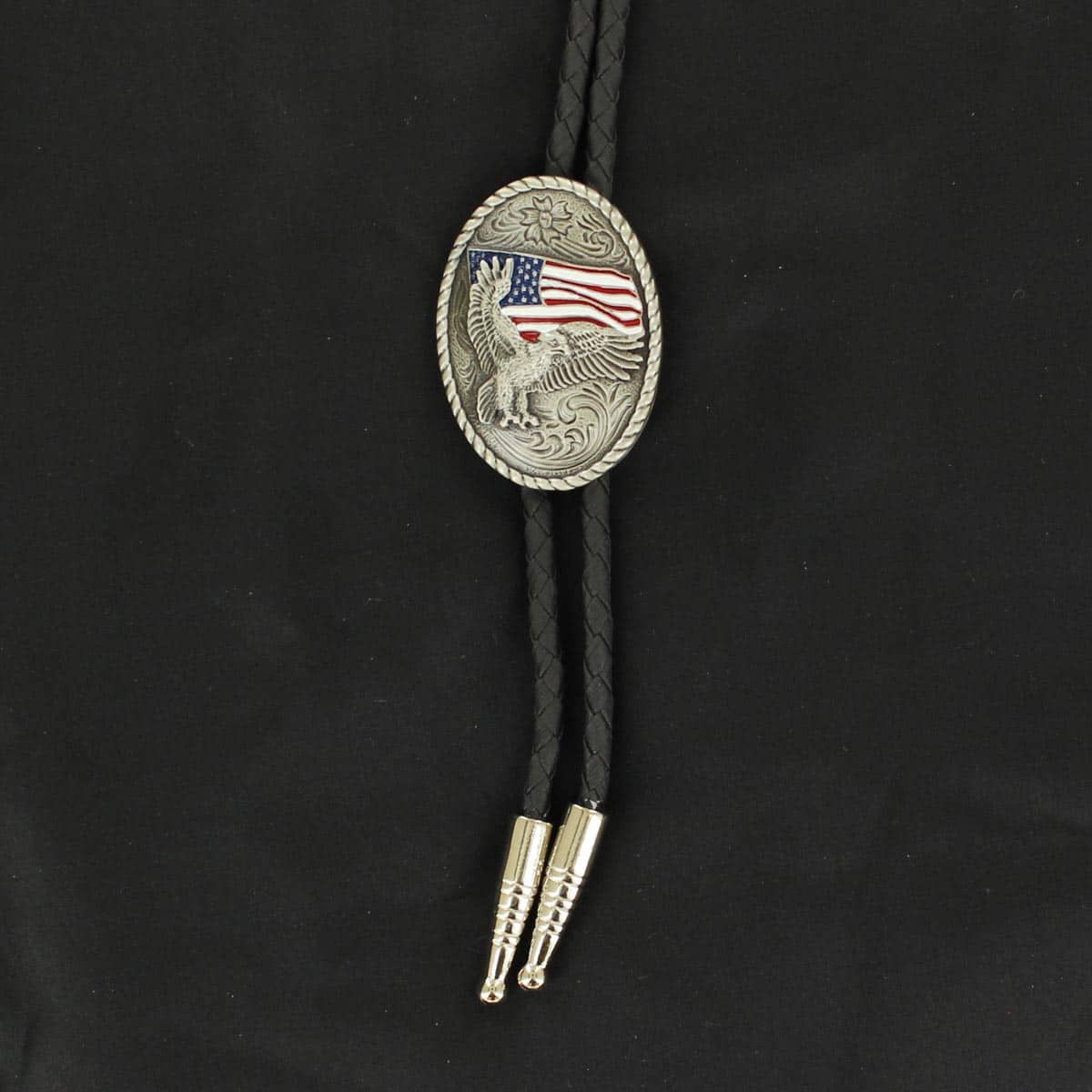 Bolo Tie Flying Eagle Flag