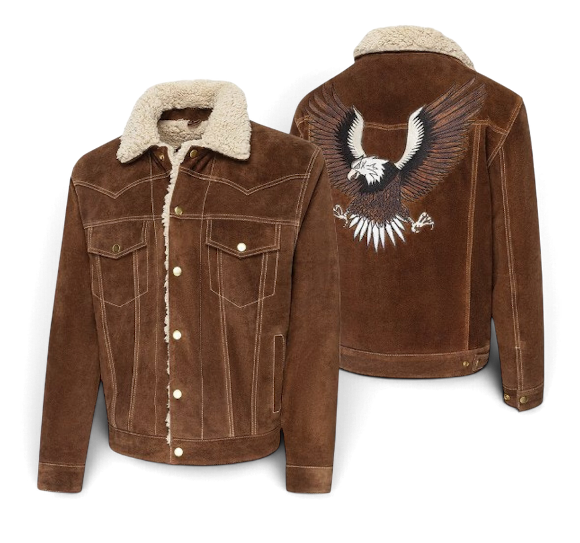 Decker Brown Jacket Stars and Stripes