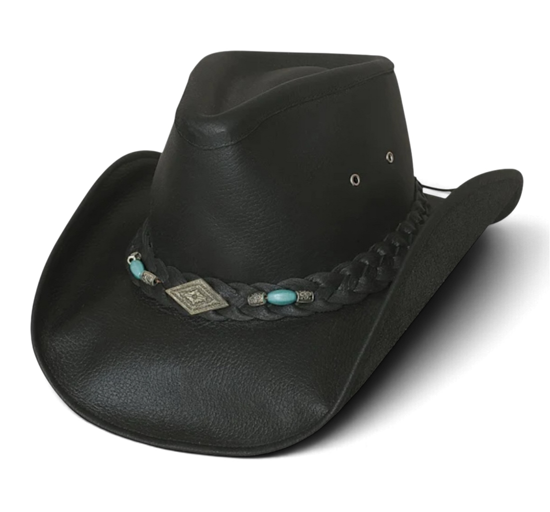 Black Bullhide Royston Rodeo Leather Hat