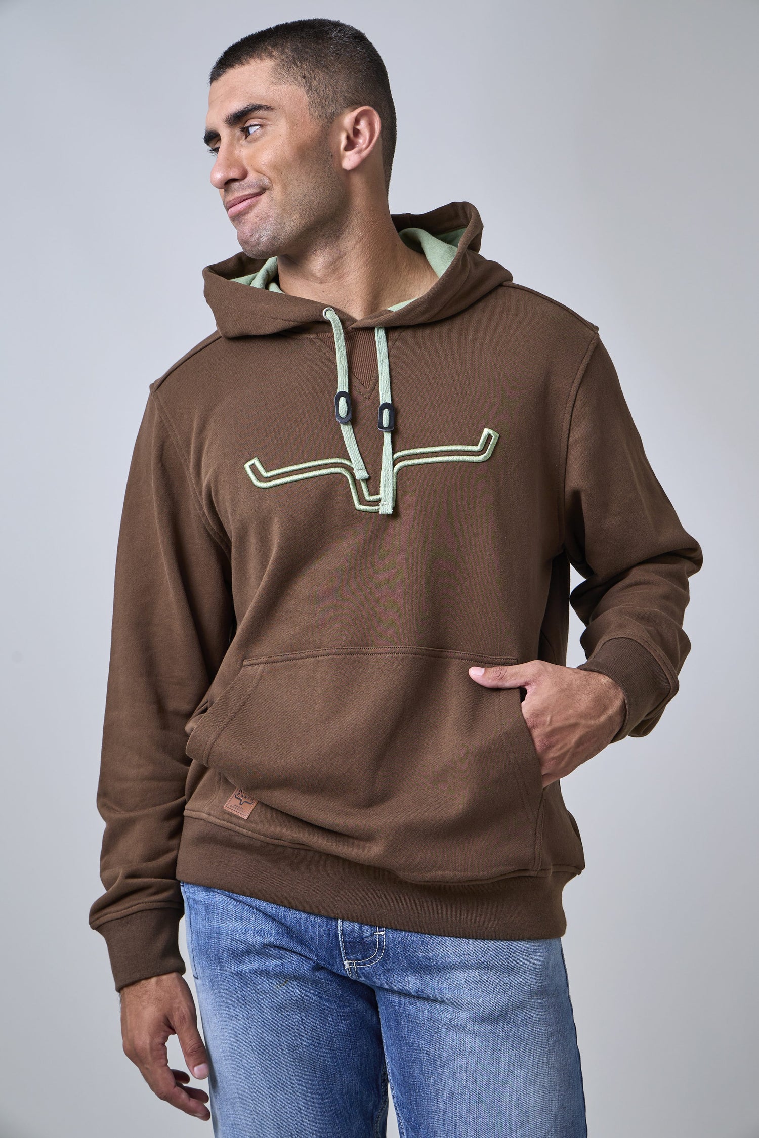 Fast Talker Hoodie Brown/Green