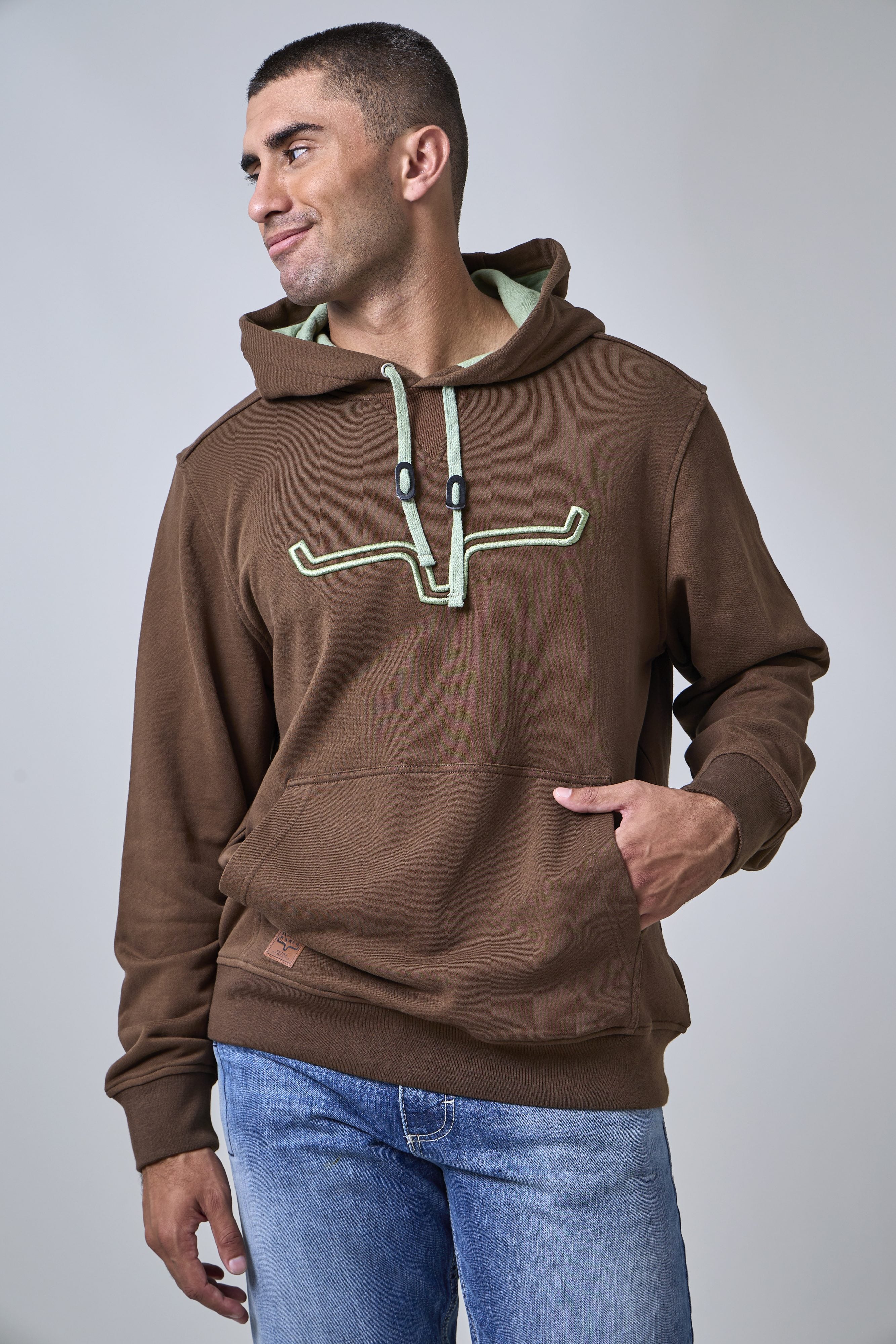 Fast Talker Hoodie Brown/Green