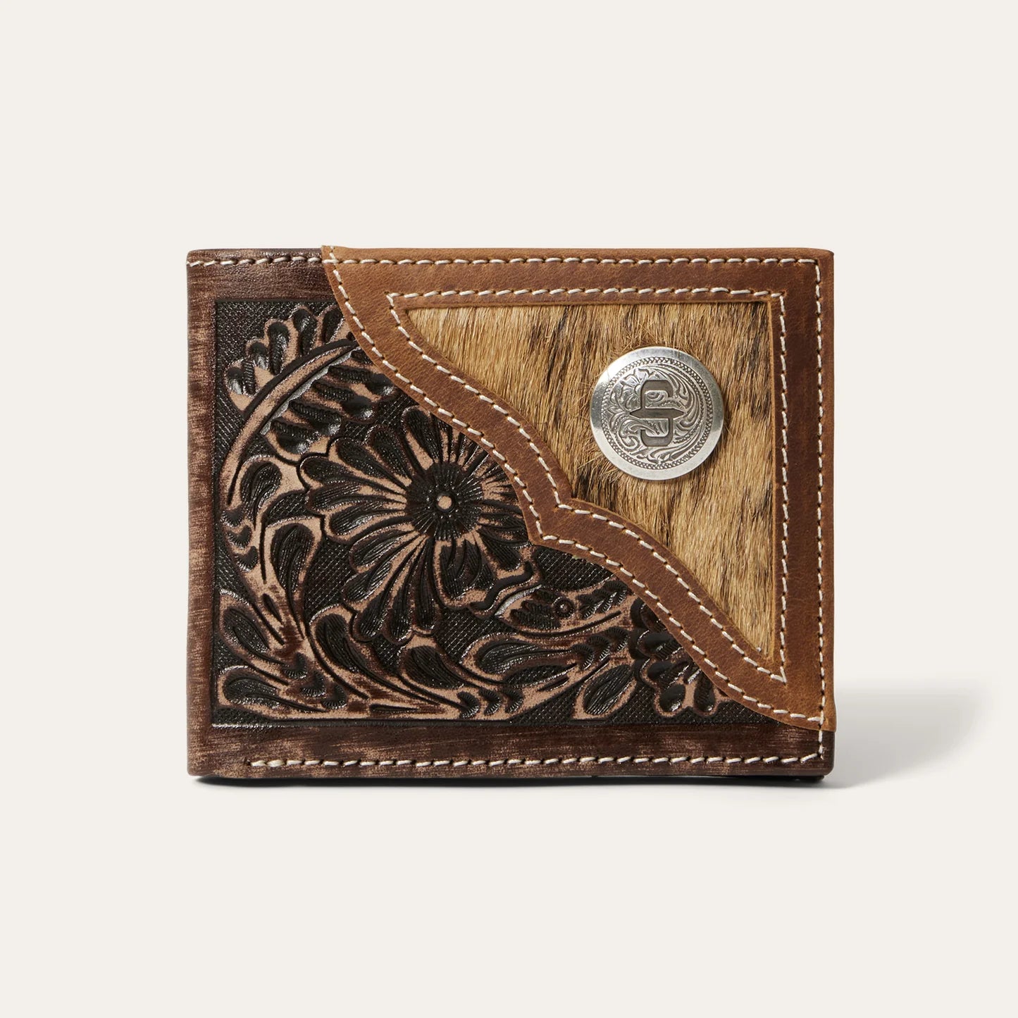 Hair-On-Hide Concho Bi-Fold Wallet Stetson