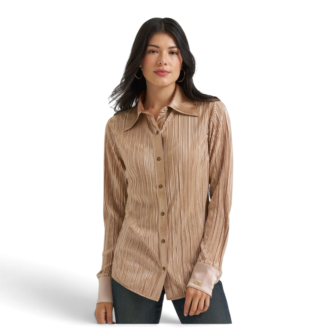 Wrangler X Lainey Wilson Ladies Rose Gold Snap Shirt