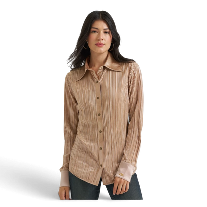 Wrangler X Lainey Wilson Ladies Rose Gold Snap Shirt