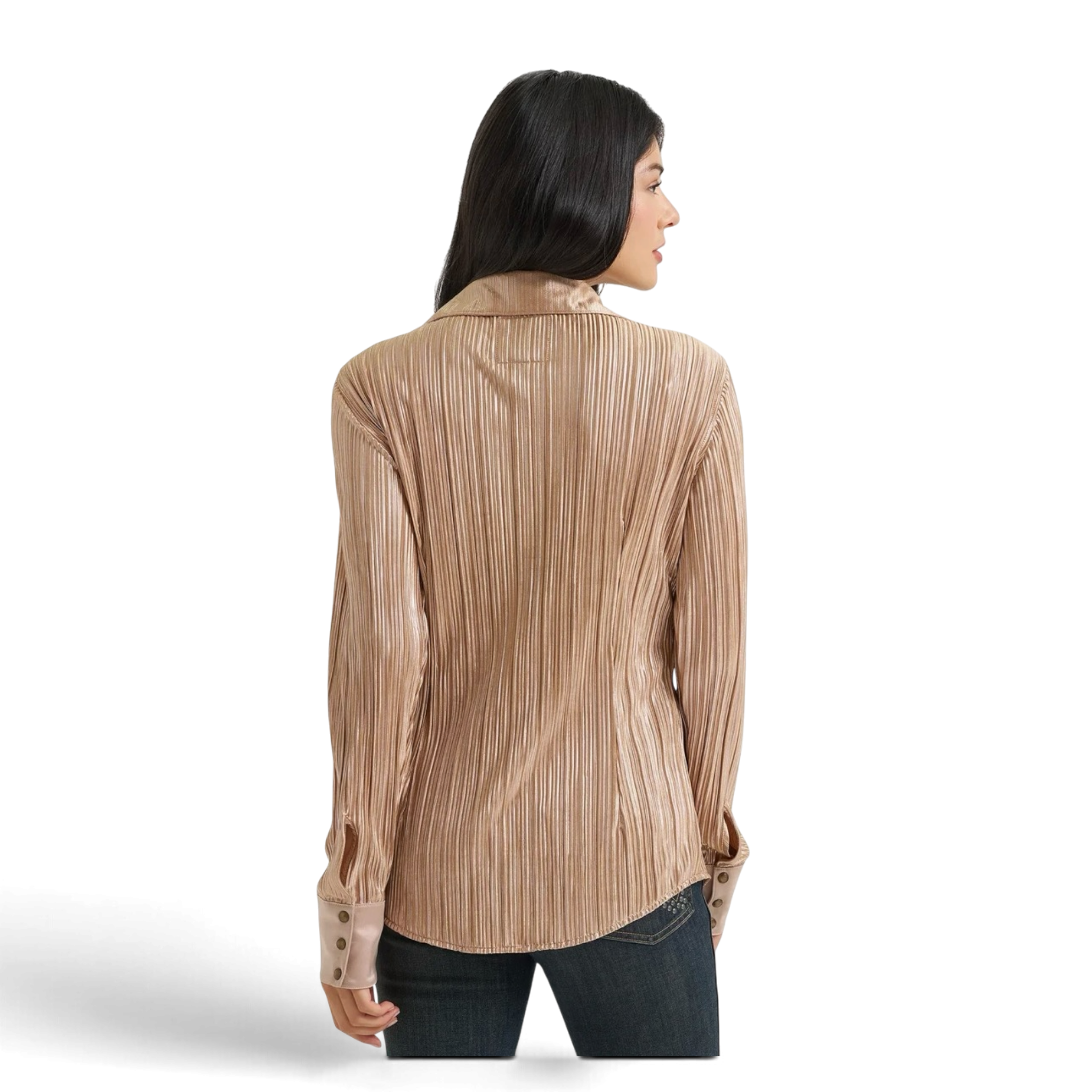 Wrangler X Lainey Wilson Ladies Rose Gold Snap Shirt