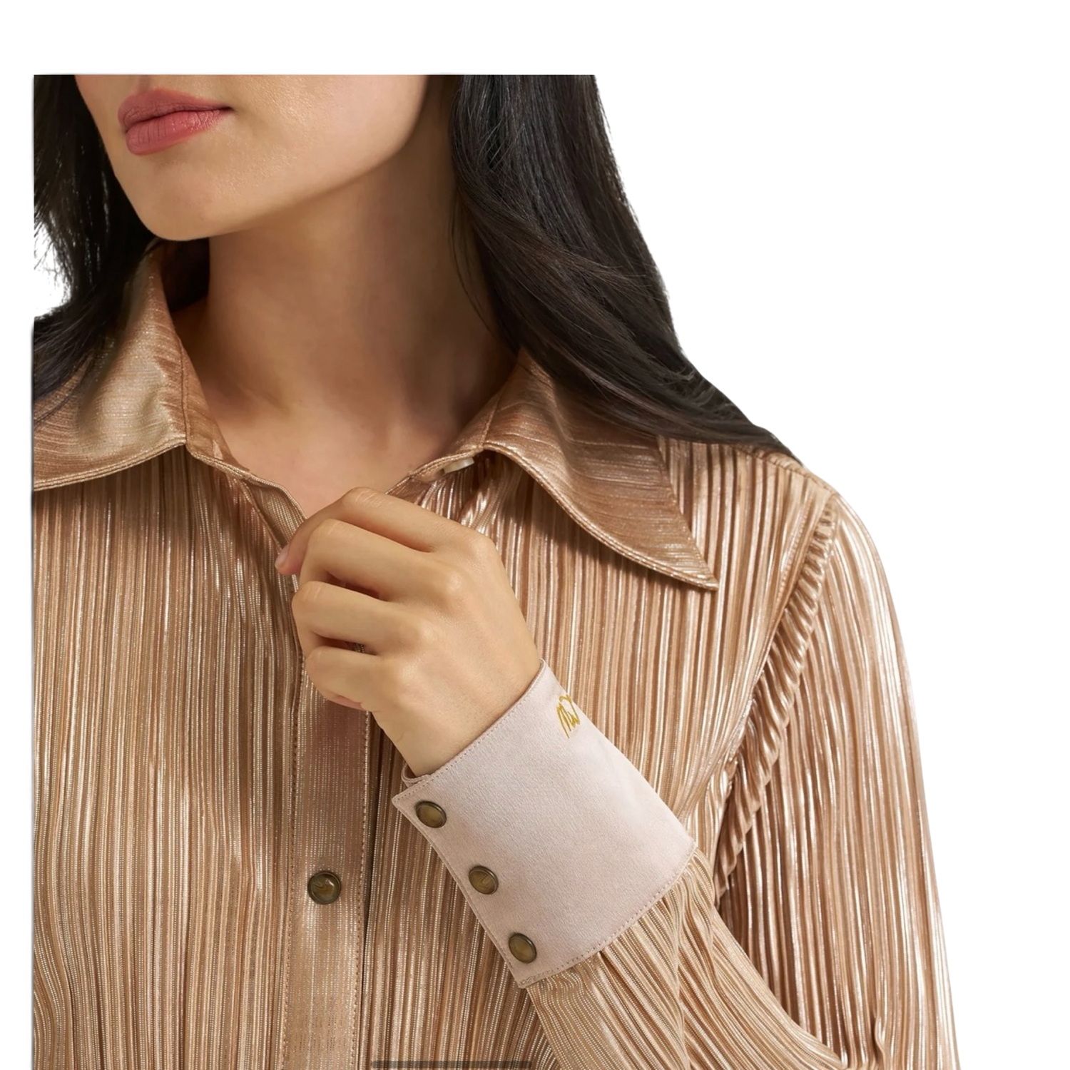 Wrangler X Lainey Wilson Ladies Rose Gold Snap Shirt