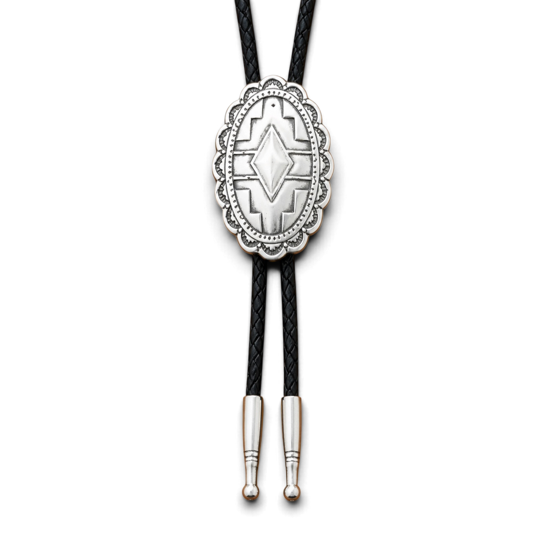 Bolo Tie Silver Diamond