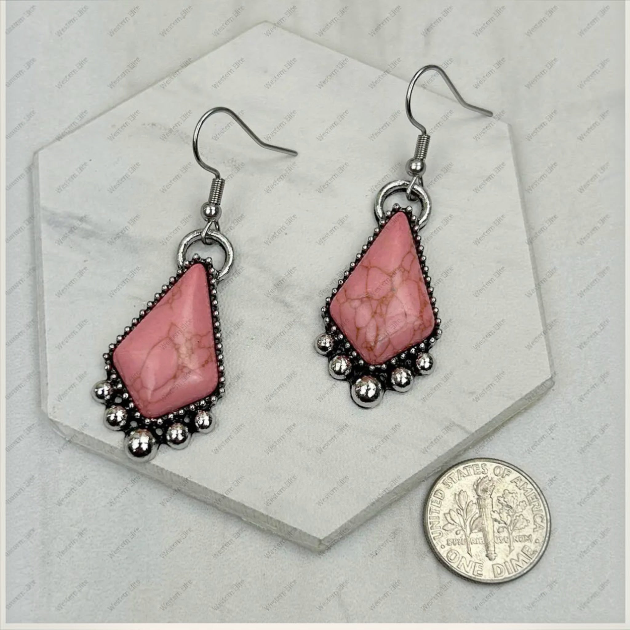 Pink Silver Drop