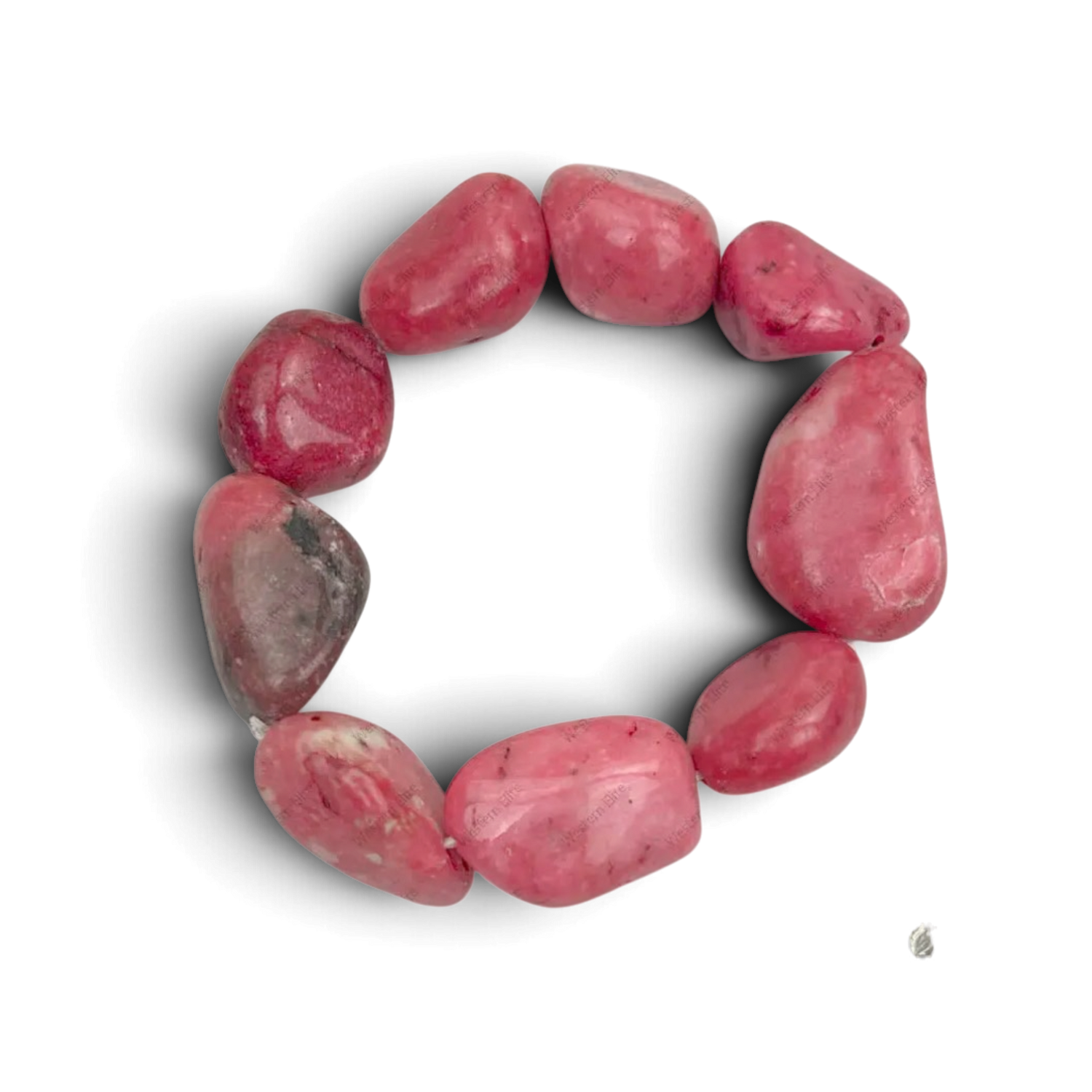 Armband av röda jadestensnuggets
