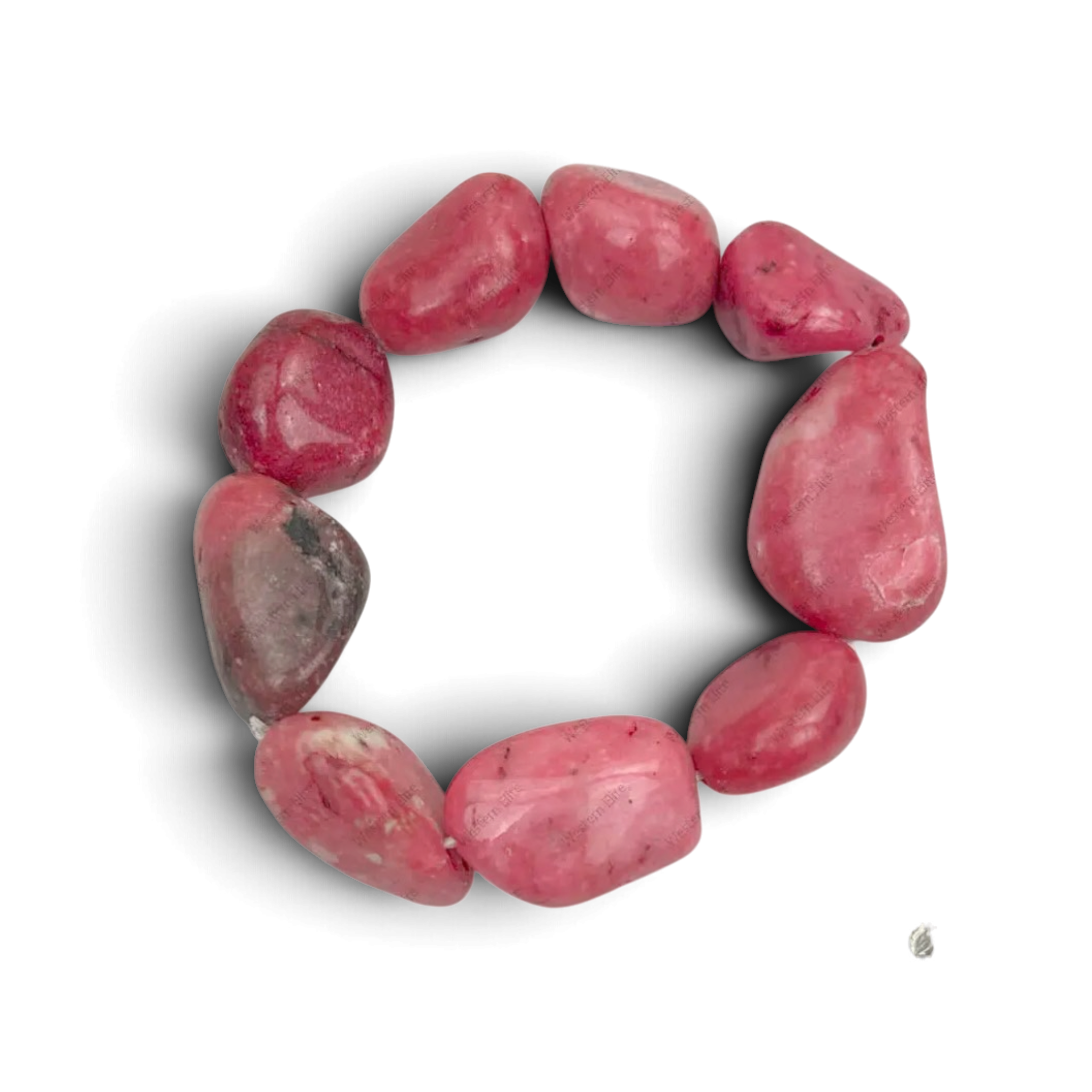 Armband av röda jadestensnuggets
