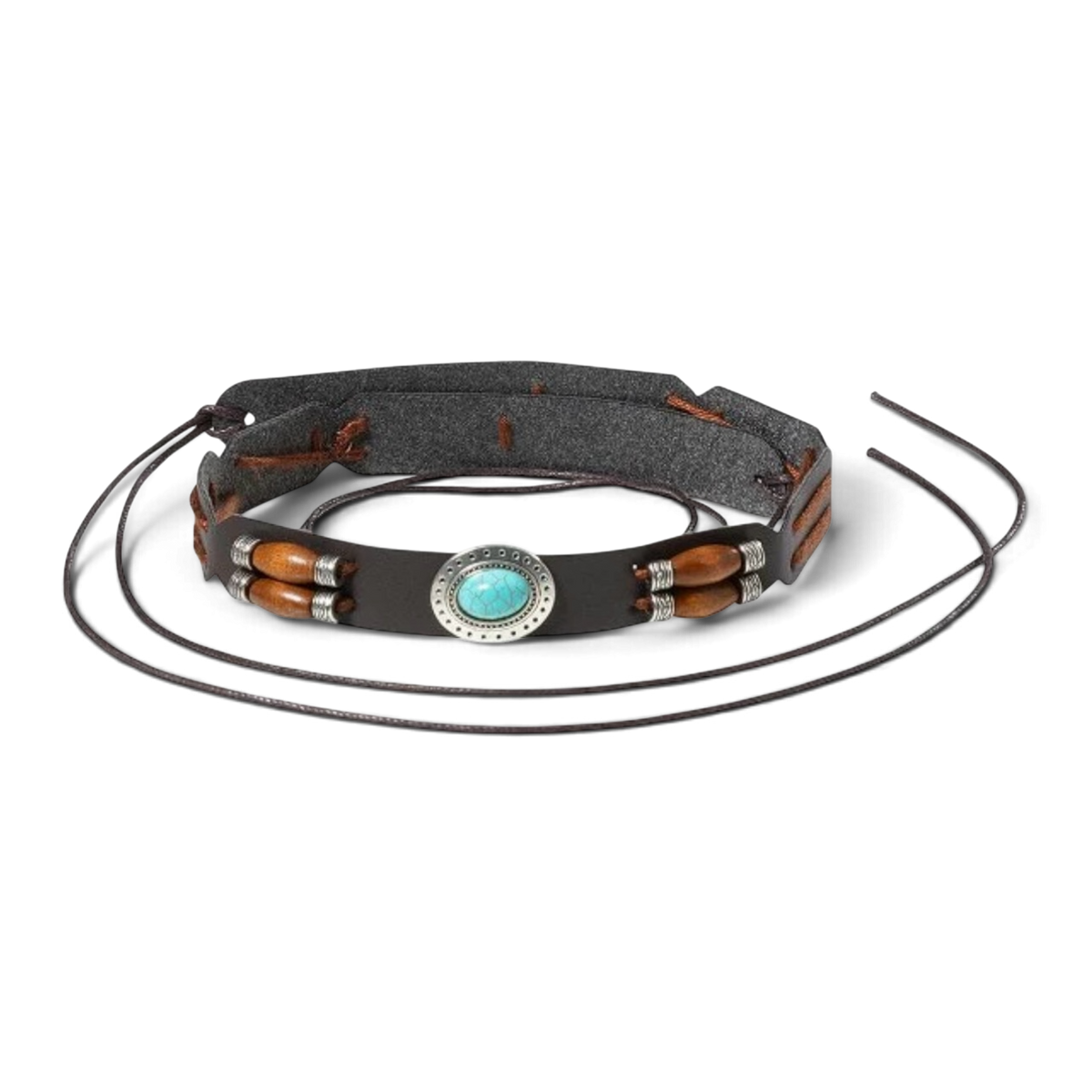 Hattband Turquoise Pearl