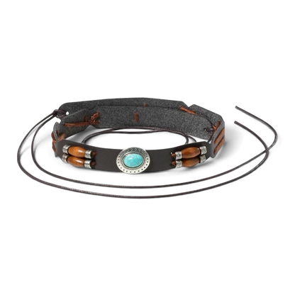 Hattband Turquoise Pearl