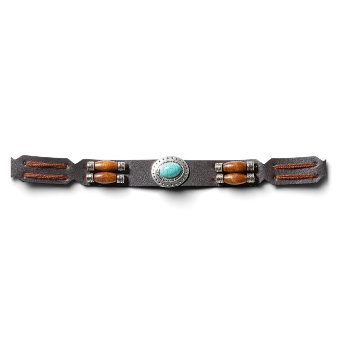 Hattband Turquoise Pearl