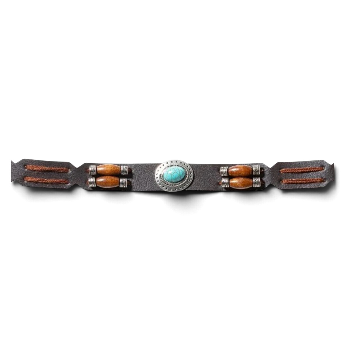 Hattband Turquoise Pearl