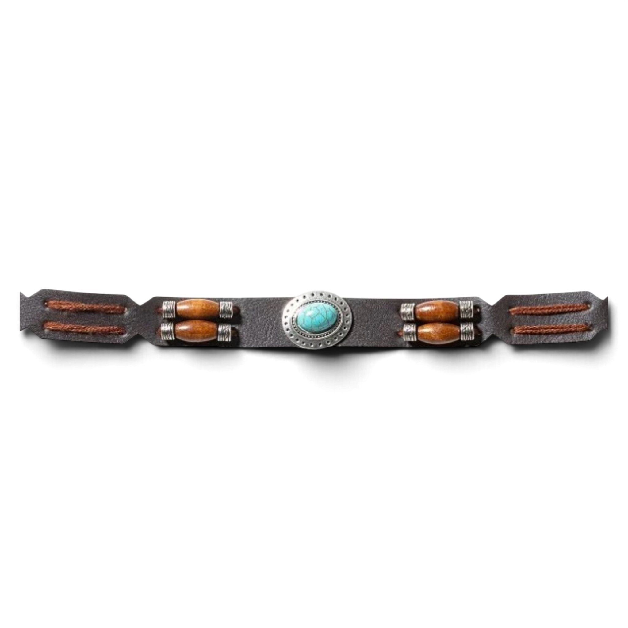Hattband Turquoise Pearl