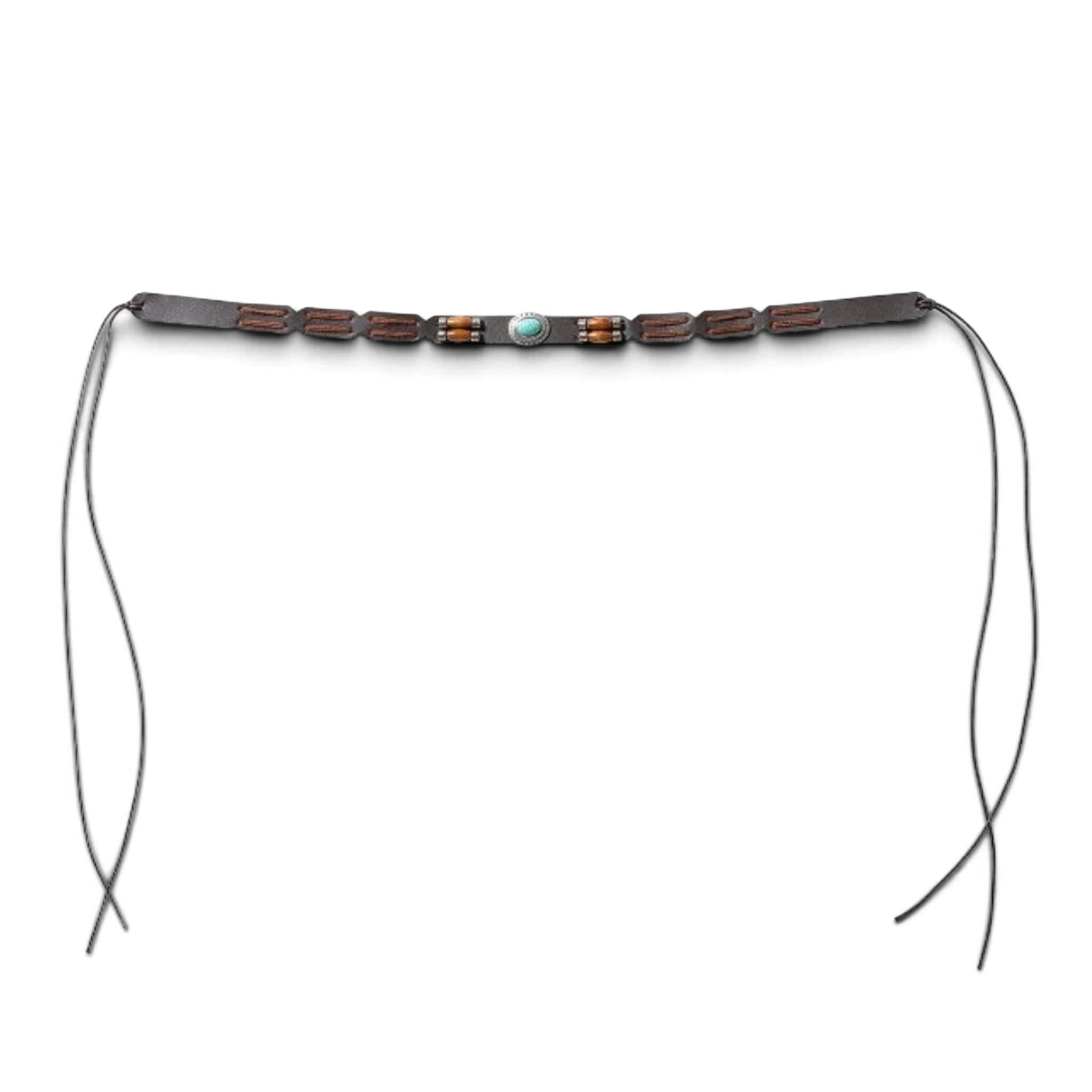 Hattband Turquoise Pearl