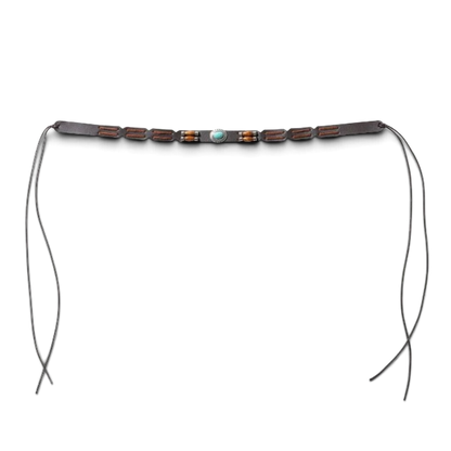Hattband Turquoise Pearl