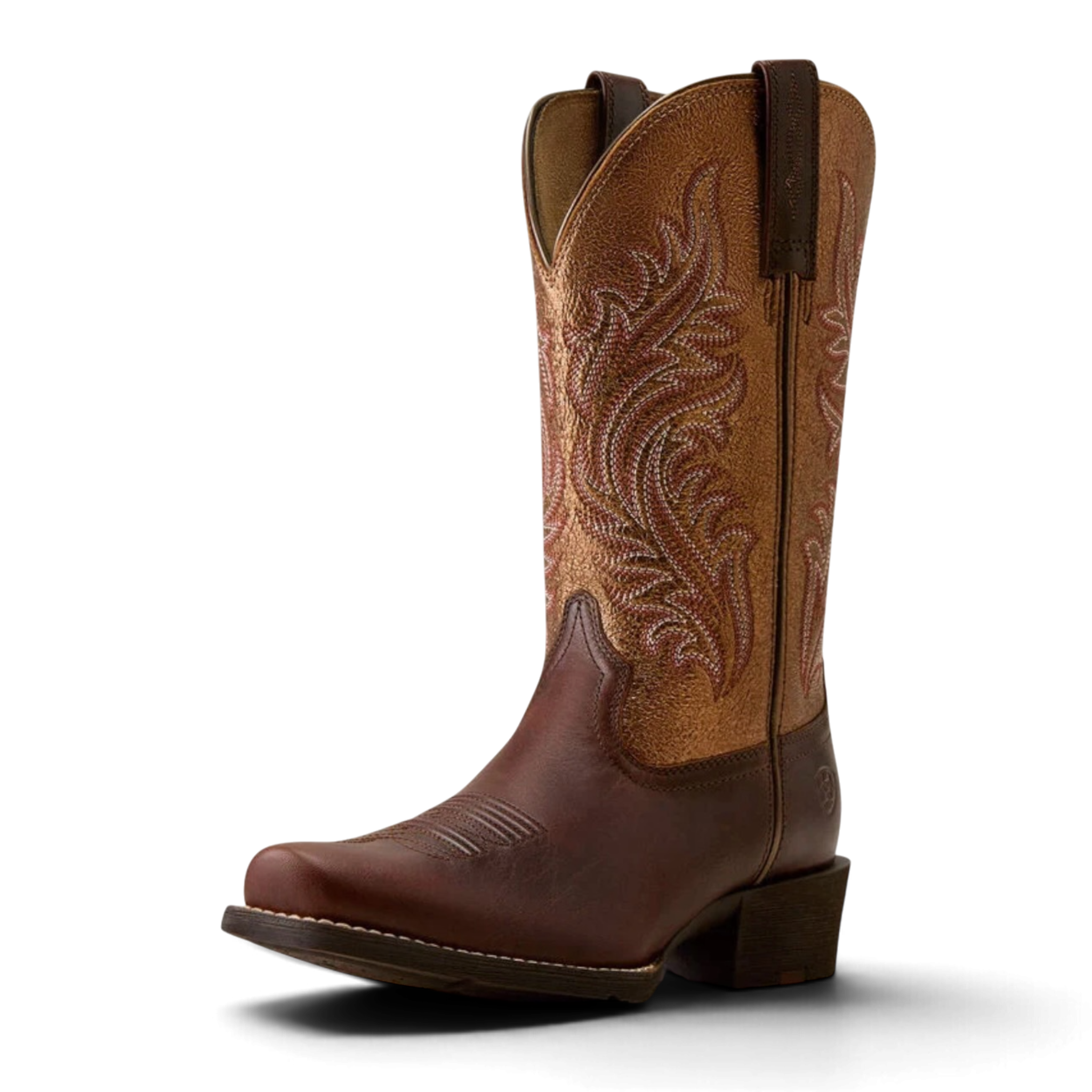 Ariat Round Up Narrow Cutter Toe – Espresso/Copper Ridge