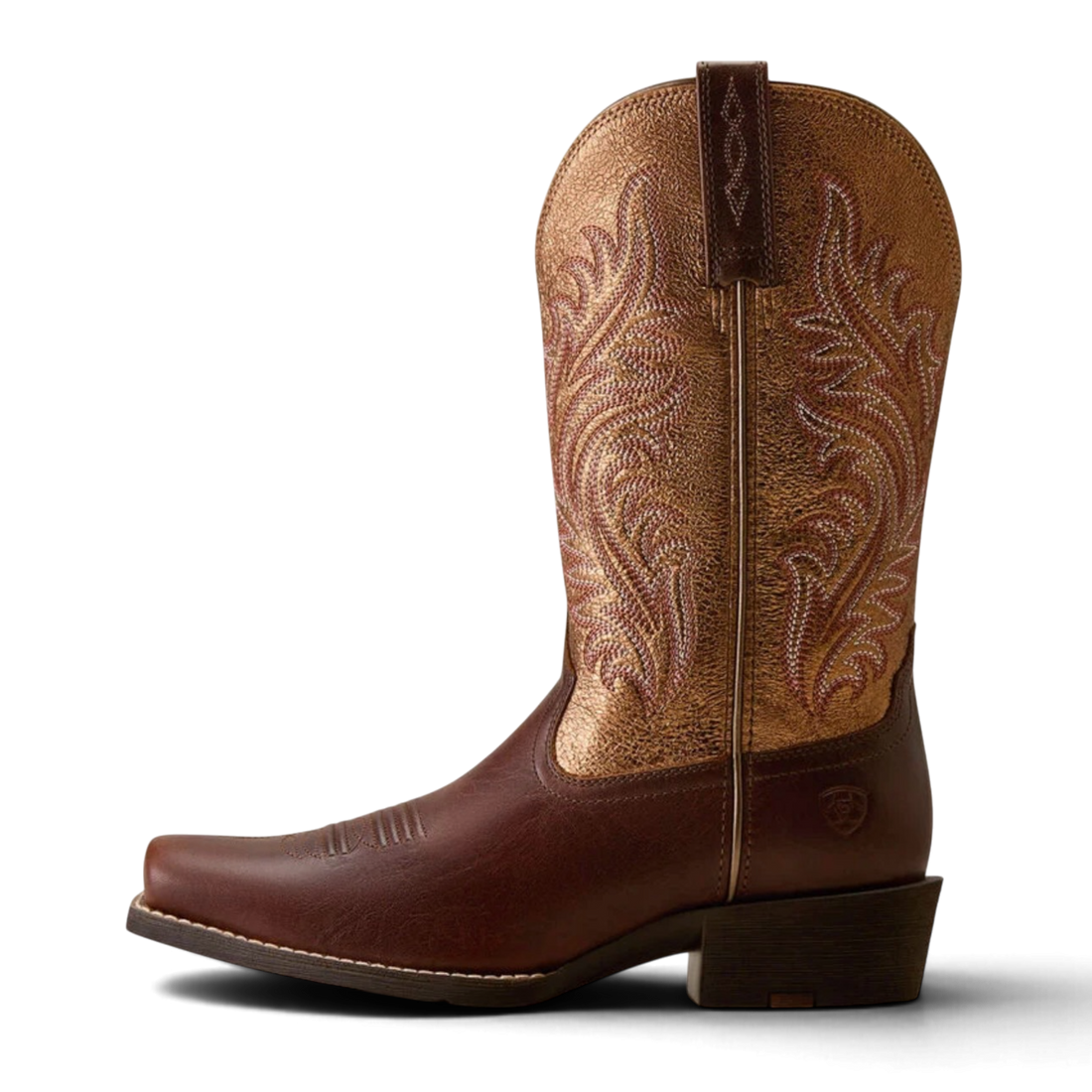 Ariat Round Up Narrow Cutter Toe – Espresso/Copper Ridge