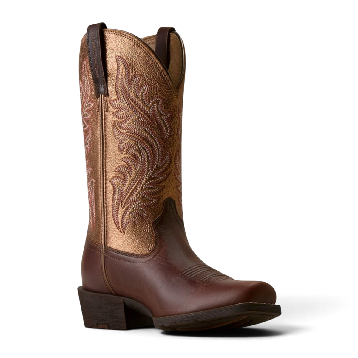 Ariat Round Up Narrow Cutter Toe – Espresso/Copper Ridge